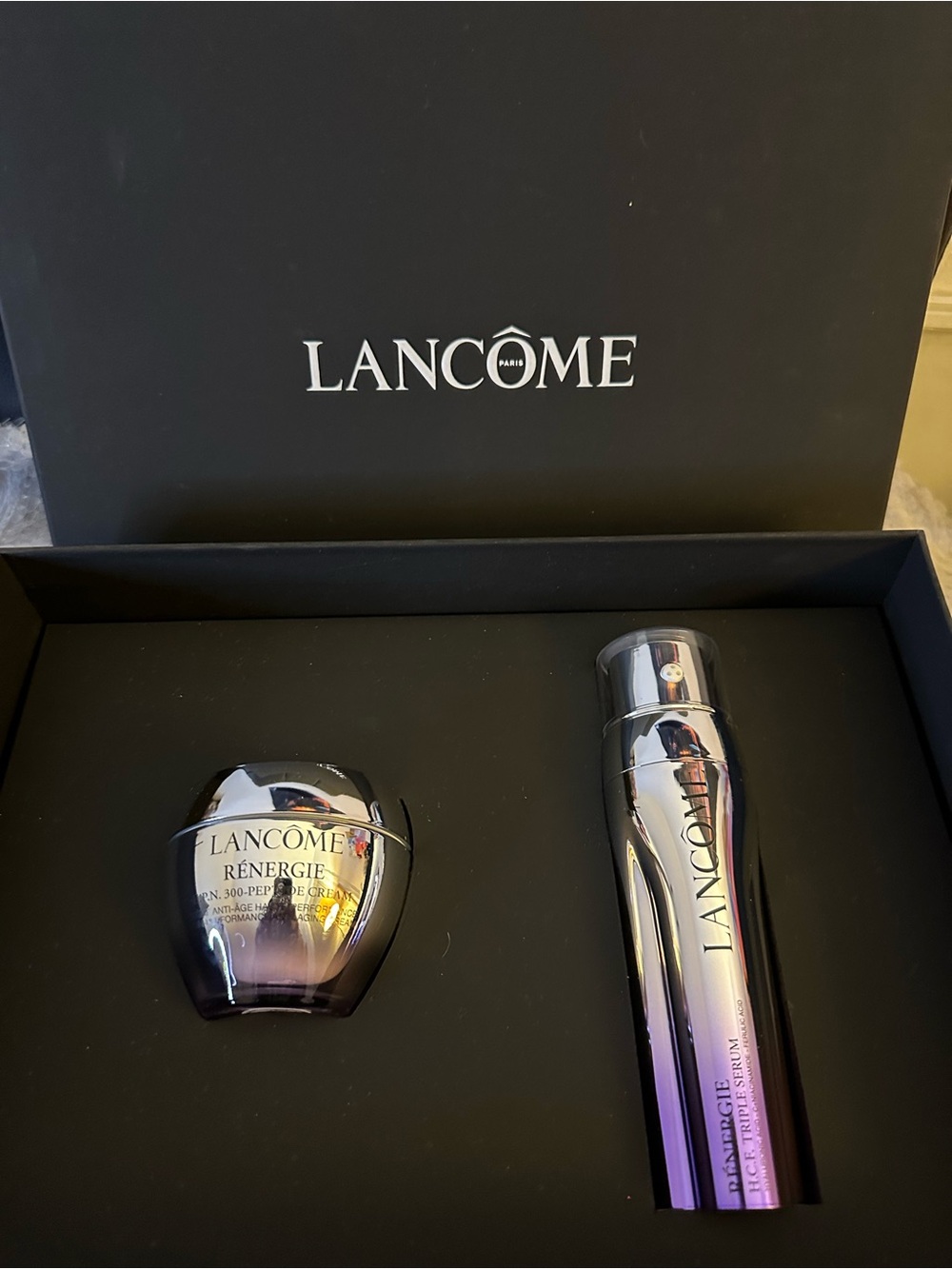 Lancome Rénergie & Génifique Duo in Iridescent Purple and Silver